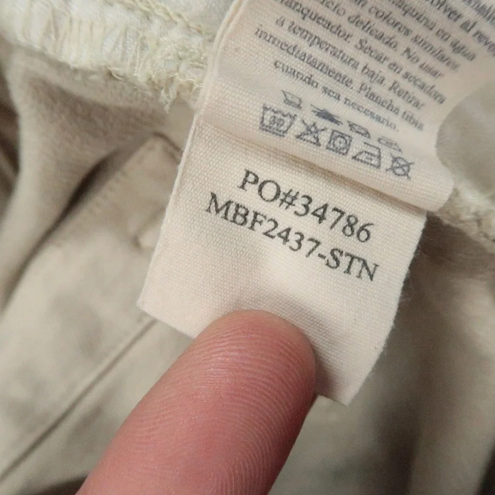 Faherty Pants Mens 38x32 Stone Tan Stretch Terry 5 Pocket Straight